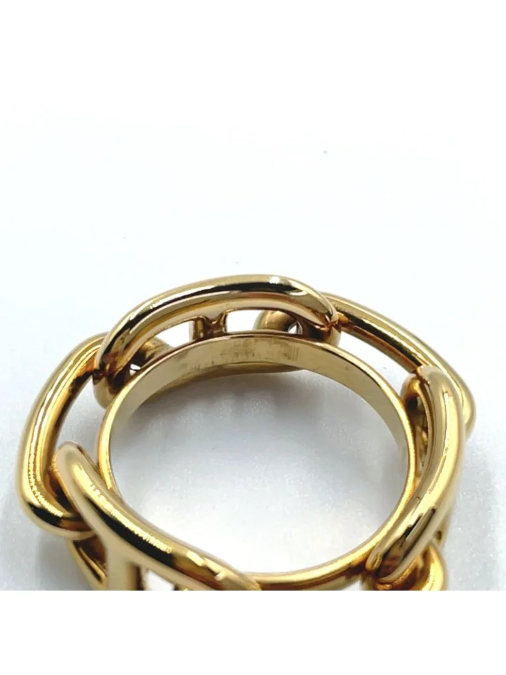 Hermes Chaine D'ancre Scarf Ring Gold Plated